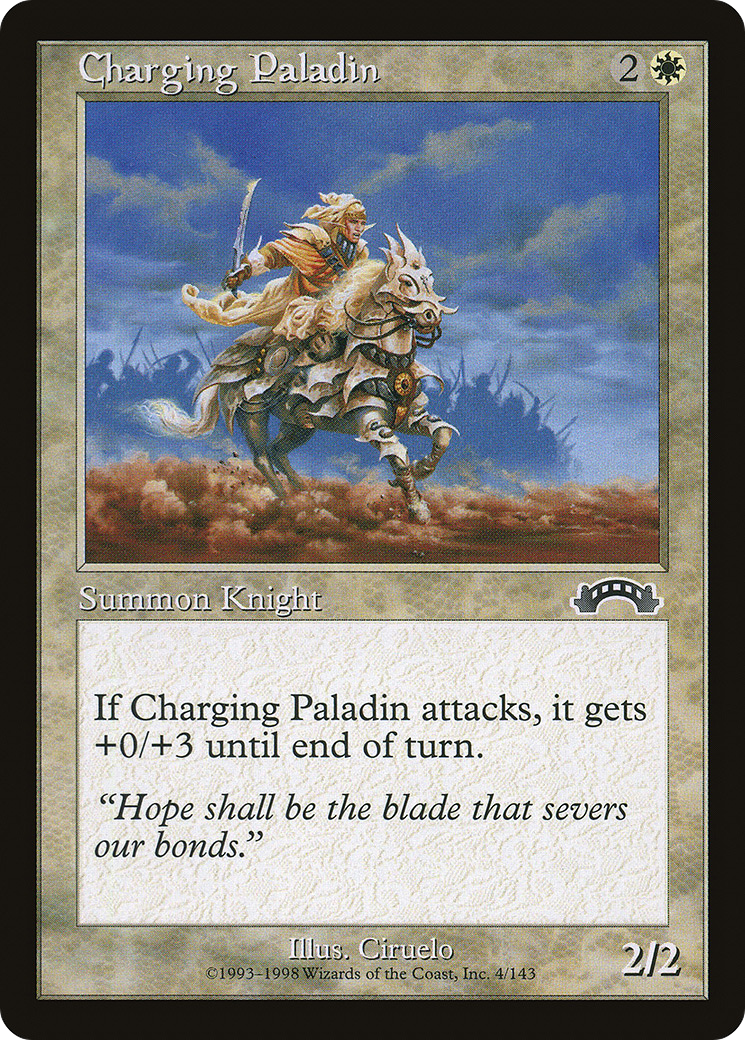 Charging Paladin (EXO-004) [Exodus] MTG Single Wizards of the Coast