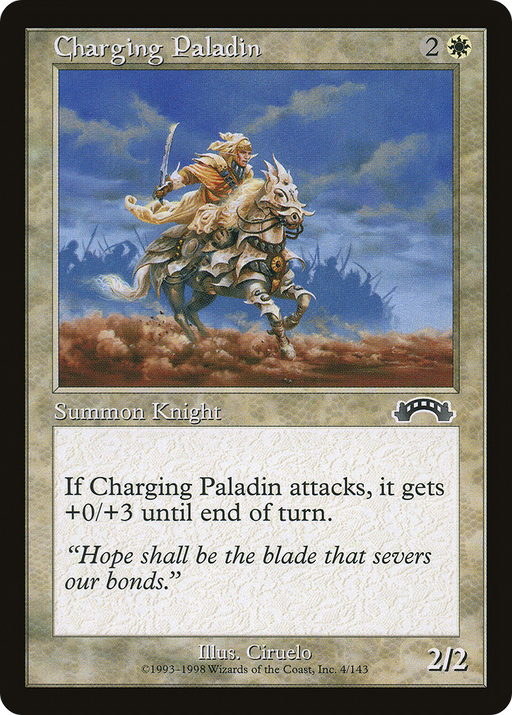 Charging Paladin (EXO-004) [Exodus] MTG Single Wizards of the Coast
