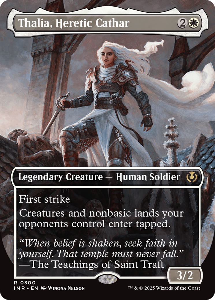 Thalia, Heretic Cathar (INR-300) [Innistrad Remastered] (Borderless) Foil MTG Single Wizards of the Coast