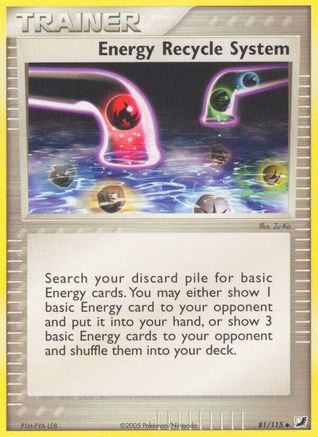 Energy Recycle System (/115) Reverse Holofoil [EX: Unseen Forces] Pokemon Single Pokémon