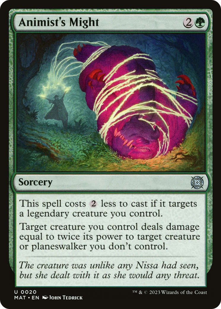 Animist's Might (MAT-020) [March of the Machine: The Aftermath] Foil MTG Single Wizards of the Coast