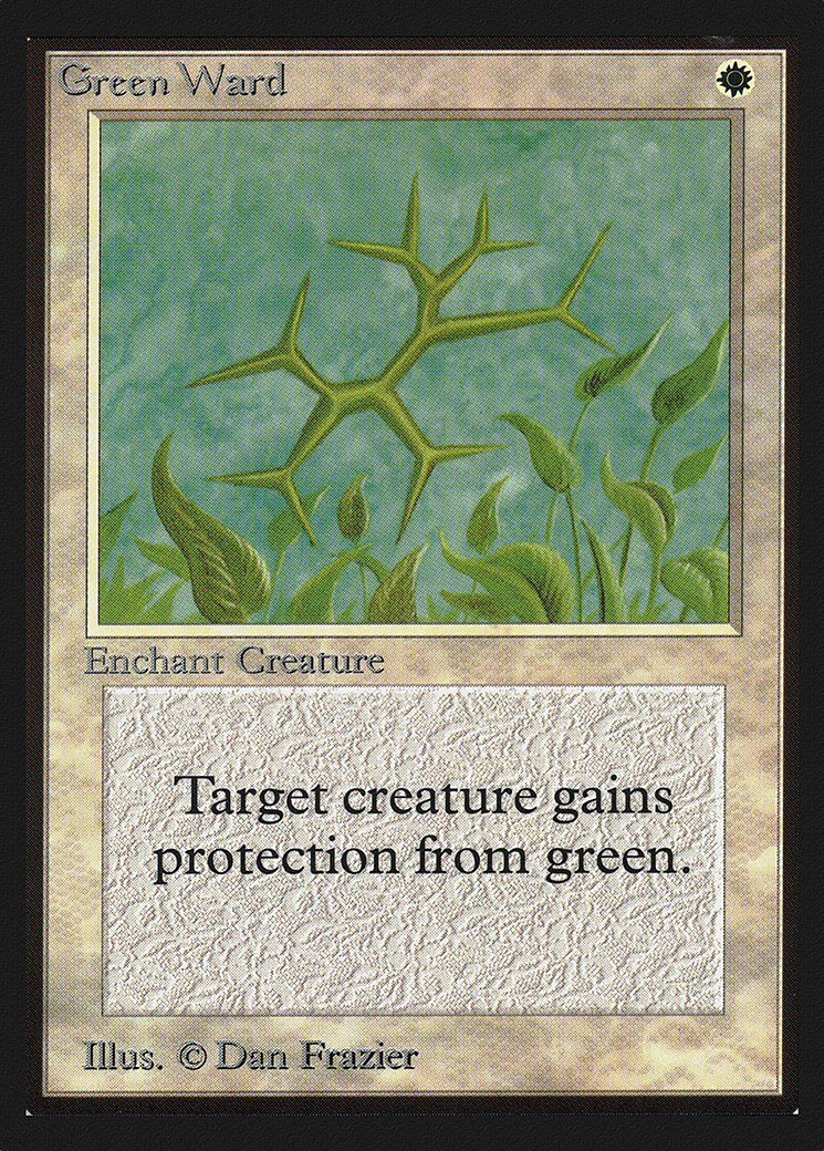 Green Ward (IED-021) [Intl. Collectors' Edition] MTG Single Wizards of the Coast