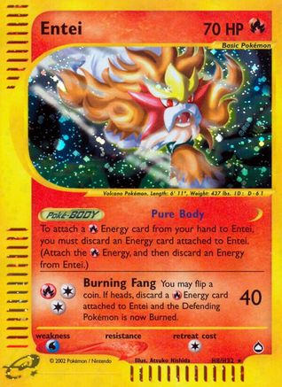 Entei (H8) (/147) Holofoil [Vintage: Aquapolis] Pokemon Single Pokémon