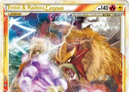 Entei & Raikou Legend (top) (/95) Holofoil [HGSS: Unleashed] Pokemon Single Pokémon