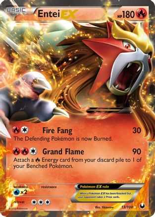 Entei EX (/108) Holofoil [BW: Dark Explorers] Pokemon Single Pokémon