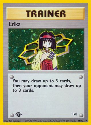 Erika (16/132) 1st Edition Holofoil [Vintage: Gym Heroes] Pokemon Single Pokémon