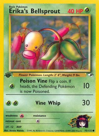 Erika's Bellsprout (75/132) 1st Edition [Vintage: Gym Heroes] Pokemon Single Pokémon