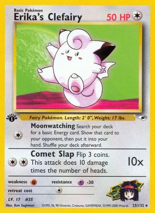 Erika's Clefairy (25/132) 1st Edition [Vintage: Gym Heroes] Pokemon Single Pokémon