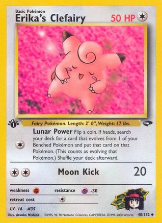 Erika's Clefairy (40/132) 1st Edition [Vintage: Gym Challenge] Pokemon Single Pokémon