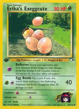 Erika's Exeggcute (43/132) 1st Edition [Vintage: Gym Heroes] Pokemon Single Pokémon