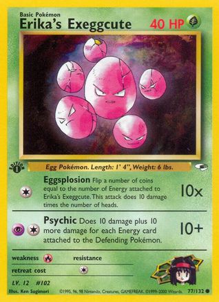 Erika's Exeggcute (77/132) 1st Edition [Vintage: Gym Heroes] Pokemon Single Pokémon