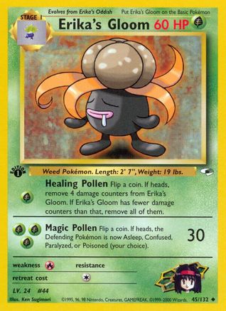 Erika's Gloom (45/132) 1st Edition [Vintage: Gym Heroes] Pokemon Single Pokémon