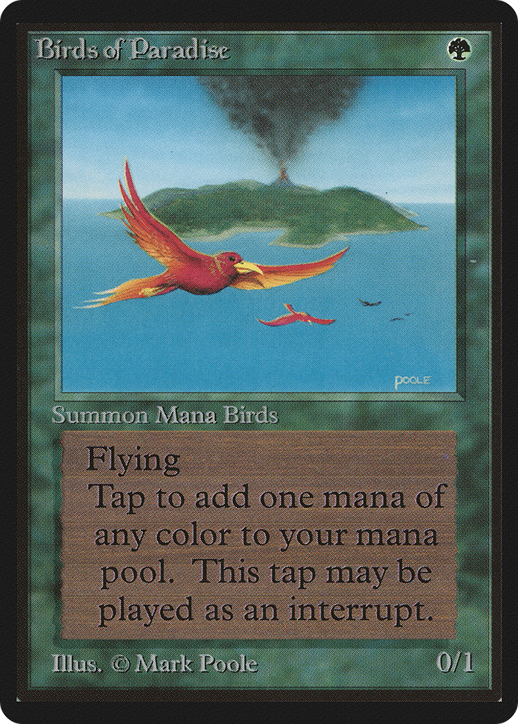 Birds of Paradise (LEB-187) [Oldschool] Limited Edition Beta MTG Single Wizards of the Coast
