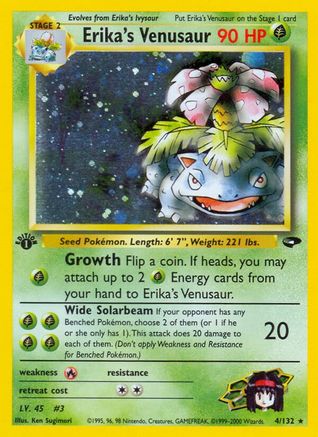 Erika's Venusaur (4/132) 1st Edition Holofoil [Vintage: Gym Challenge] Pokemon Single Pokémon