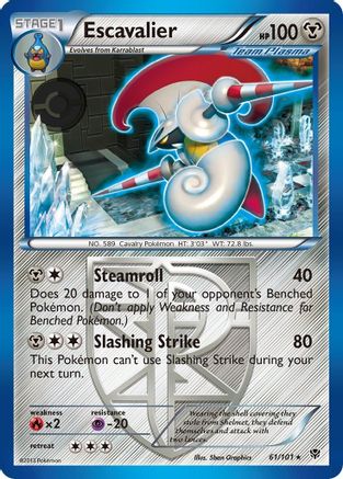 Escavalier (Team Plasma) (/101) Reverse Holofoil [BW: Plasma Blast] Pokemon Single Pokémon