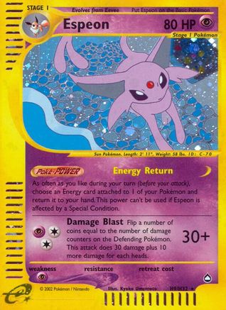 Espeon (H9) (/147) Holofoil [Vintage: Aquapolis] Pokemon Single Pokémon