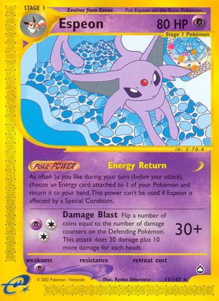 Espeon (/147) Reverse Holofoil [Vintage: Aquapolis] Pokemon Single Pokémon
