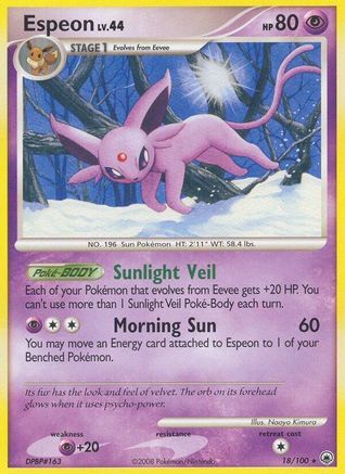 Espeon (18/100) Reverse Holofoil [DP: Majestic Dawn] Pokemon Single Pokémon