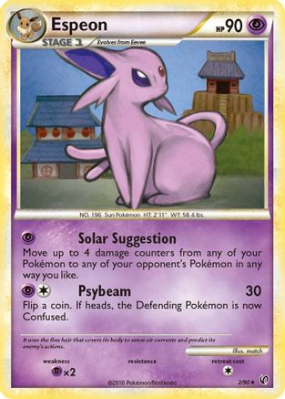 Espeon (/90) Holofoil [HGSS: Undaunted] Pokemon Single Pokémon