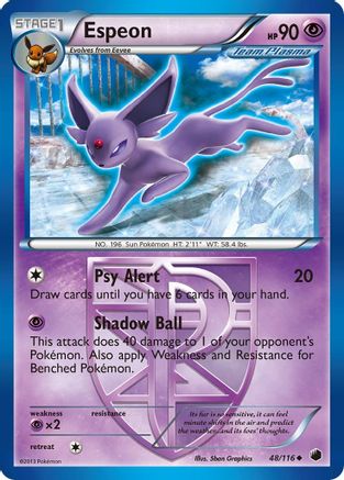 Espeon (Team Plasma) (48/116) [BW: Plasma Freeze] Pokemon Single Pokémon
