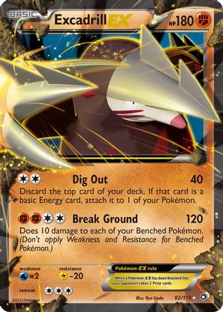 Excadrill EX (82/113) - [BW: Legendary Treasures] Holofoil Pokemon Single Pokémon
