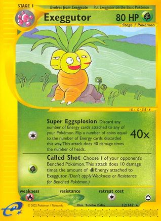 Exeggutor (12) (/147) Reverse Holofoil [Vintage: Aquapolis] Pokemon Single Pokémon