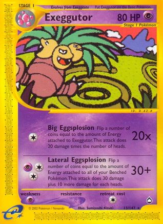 Exeggutor (13) (/147) Reverse Holofoil [Vintage: Aquapolis] Pokemon Single Pokémon