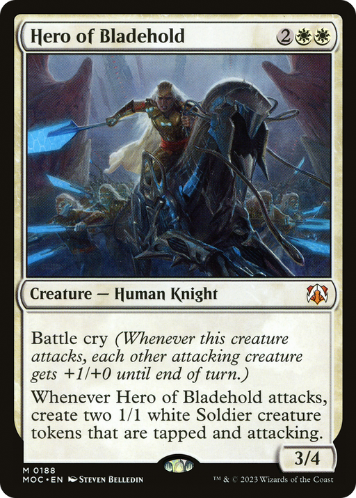 Hero of Bladehold (MOC-188) [March of the Machine Commander] MTG Single Wizards of the Coast