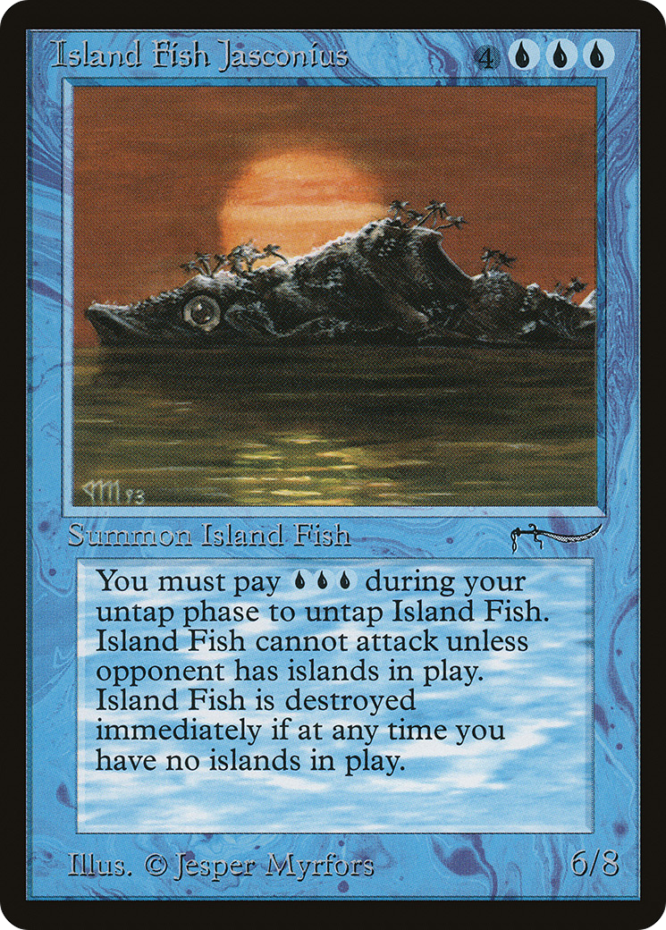 Island Fish Jasconius (ARN-016) [Oldschool] Arabian Nights MTG Single Wizards of the Coast