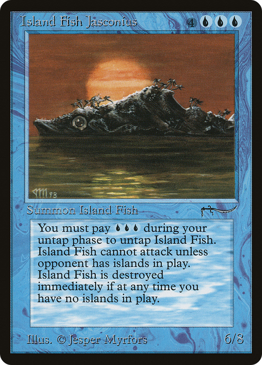 Island Fish Jasconius (ARN-016) [Oldschool] Arabian Nights MTG Single Wizards of the Coast