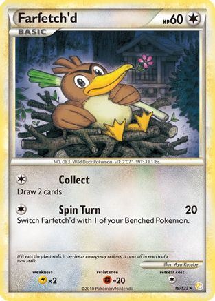 Farfetch'd (19/123) Reverse Holofoil [HGSS: Base Set] Pokemon Single Pokémon