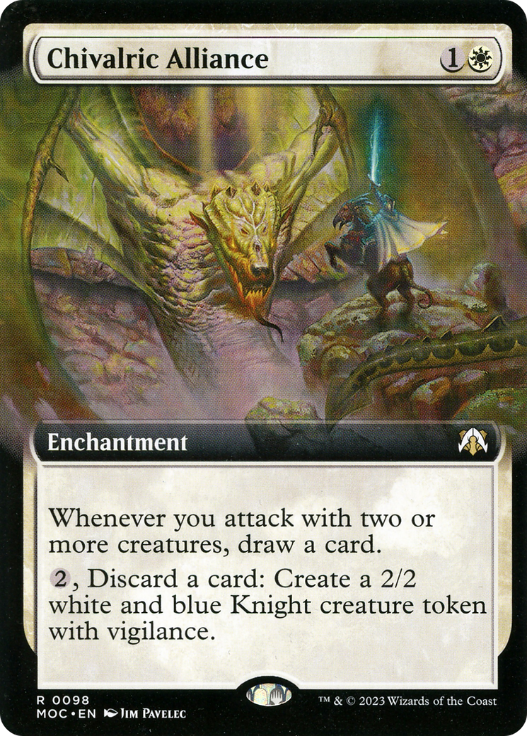 Chivalric Alliance (MOC-098) [March of the Machine Commander] (Extended Art) MTG Single Wizards of the Coast