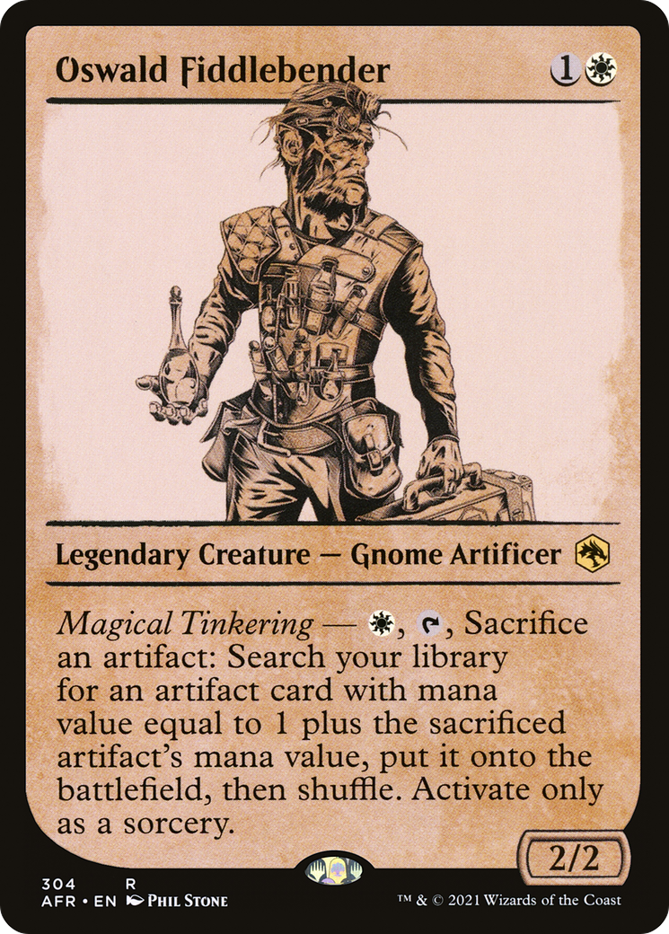 Oswald Fiddlebender (AFR-304) [Adventures in the Forgotten Realms] (Showcase) Foil MTG Single Wizards of the Coast