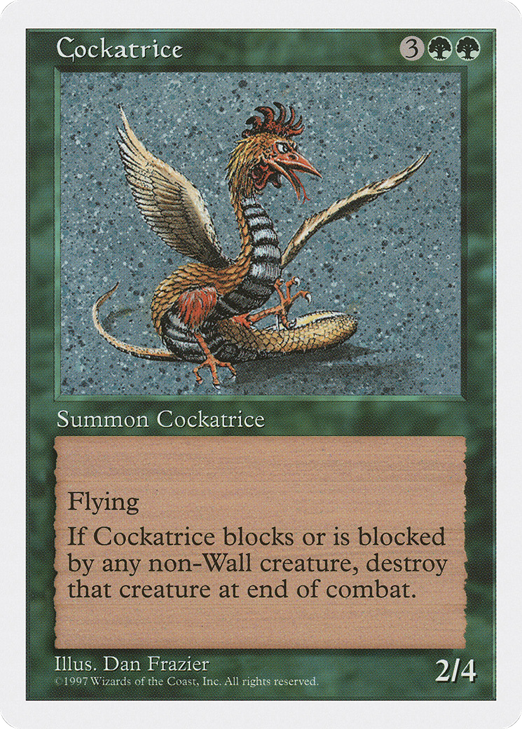 Cockatrice (5ED-284) [Fifth Edition] MTG Single Wizards of the Coast