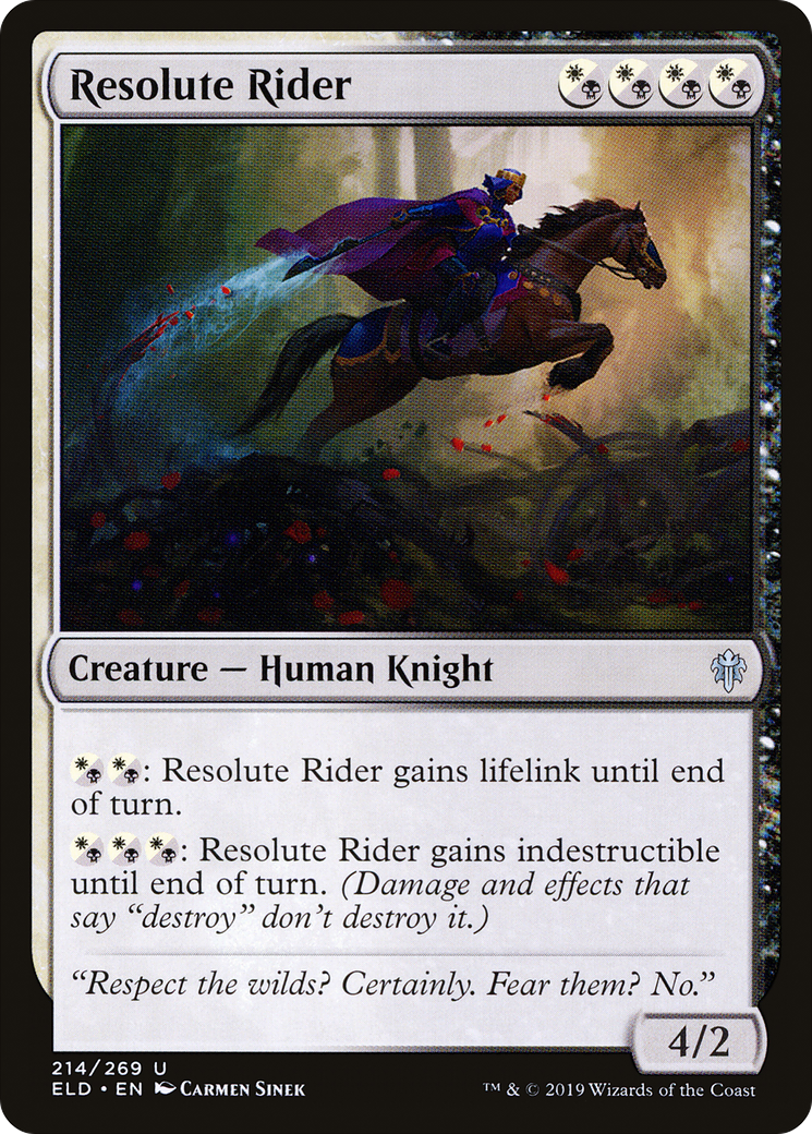 Resolute Rider (ELD-214) [Throne of Eldraine] MTG Single Wizards of the Coast