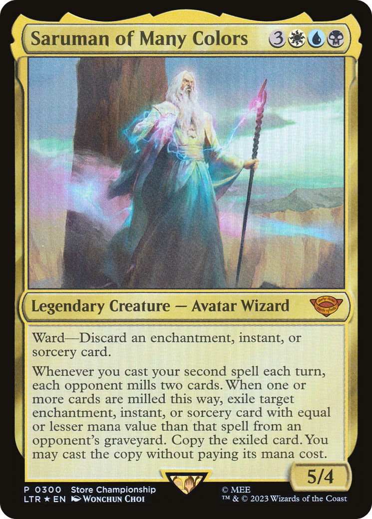 Saruman of Many Colors (GAME-300) [Misc] Game Day & Store Championship Promos Foil MTG Single Wizards of the Coast
