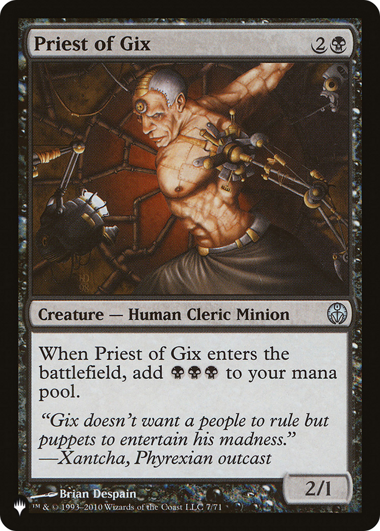 Priest of Gix (LIST-DDE-7) [Mystery Booster] The List MTG Single Wizards of the Coast
