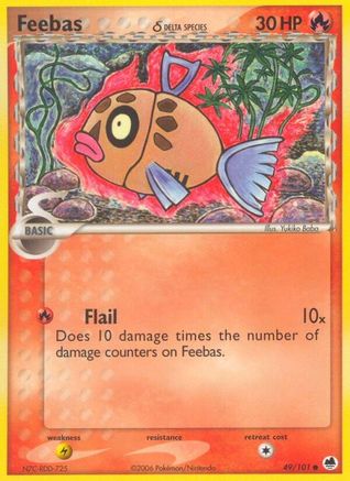 Feebas (Delta Species) (49/101) [EX: Dragon Frontiers] Pokemon Single Pokémon