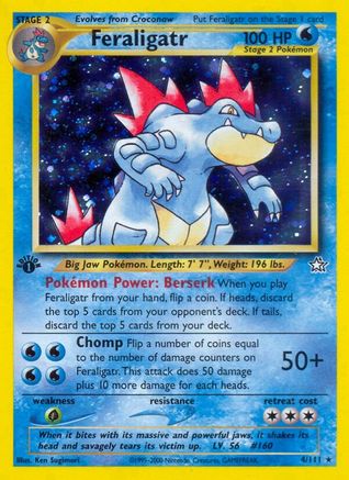 Feraligatr (4/111) 1st Edition Holofoil [Vintage: Neo Genesis] Pokemon Single Pokémon