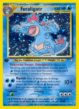 Feraligatr (5) (/111) 1st Edition Holofoil [Vintage: Neo Genesis] Pokemon Single Pokémon