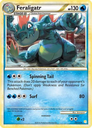 Feraligatr (20/123) Reverse Holofoil [HGSS: Base Set] Pokemon Single Pokémon