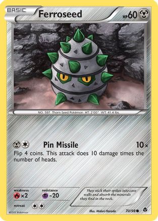 Ferroseed (70) (/98) [BW: Emerging Powers] Pokemon Single Pokémon