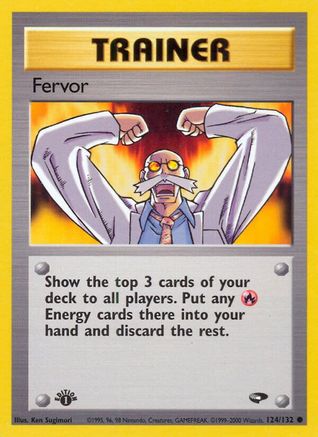 Fervor (124/132) 1st Edition [Vintage: Gym Challenge] Pokemon Single Pokémon