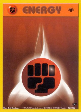 Fighting Energy (127/132) 1st Edition [Vintage: Gym Challenge] Pokemon Single Pokémon
