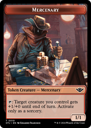 Mercenary // Plot Double-Sided Token [Tokens] Outlaws of Thunder Junction Tokens MTG Single Magic: The Gathering