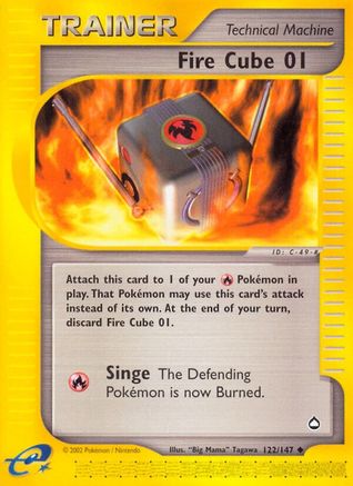 Fire Cube 01 (/147) [Vintage: Aquapolis] Pokemon Single Pokémon