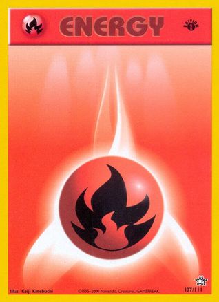 Fire Energy (107/111) 1st Edition [Vintage: Neo Genesis] Pokemon Single Pokémon