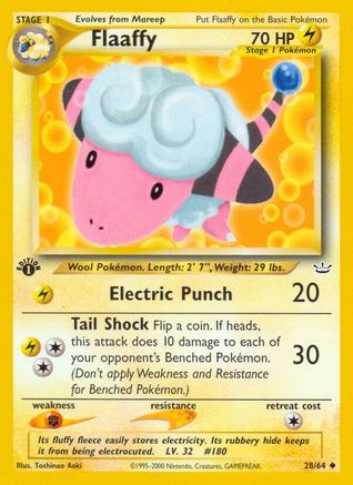 Flaaffy (28/64) 1st Edition [Vintage: Neo Revelation] Pokemon Single Pokémon