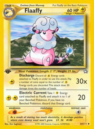 Flaaffy (34/111) 1st Edition [Vintage: Neo Genesis] Pokemon Single Pokémon