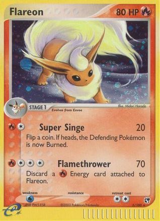 Flareon (/100) Reverse Holofoil [EX: Sandstorm] Pokemon Single Pokémon